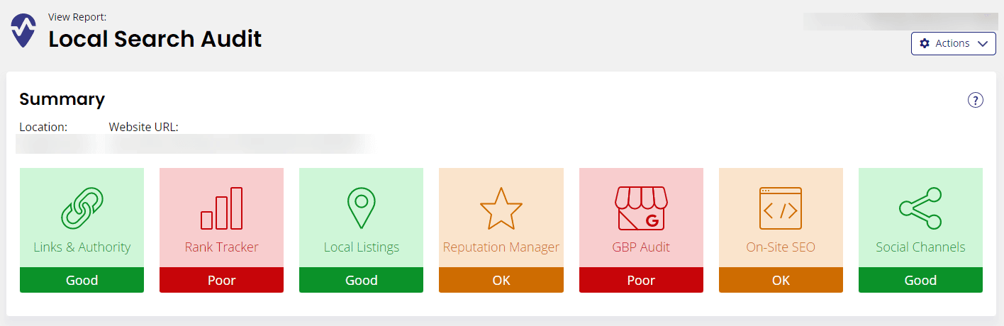 Local Search Audit Screenshot